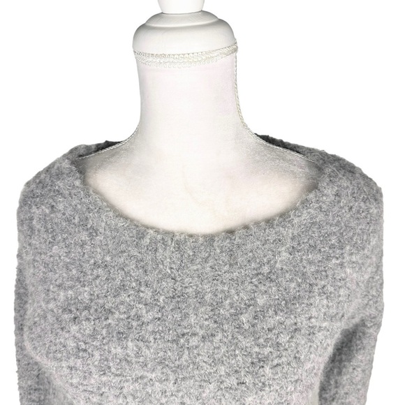 ATM Anthony Thomas Melillo chunky gray nubby knit sweater fuzzy chunky cozy XS - Picture 5 of 16